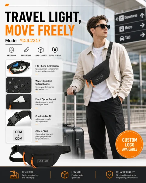 YDJL2317 Water-Resistant Waist Bag